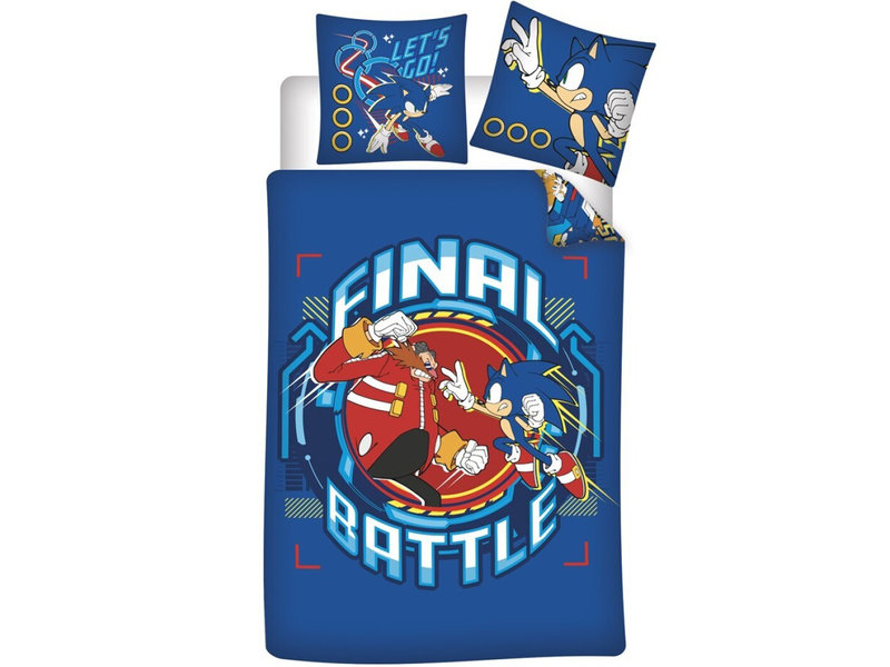 Sonic Bettbezug Final Battle – Einzelbett – 140 x 200 cm – Baumwolle