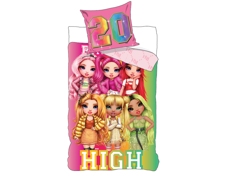Rainbow High Bettbezug, Fashion - Einzelbett - 140 x 200 cm - Baumwolle