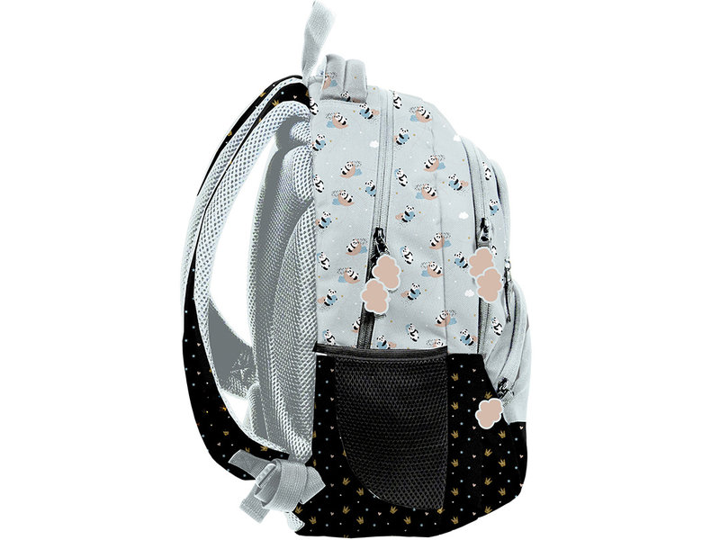 Panda Backpack, Glitter - 42 x 30 x 22 cm - Polyester