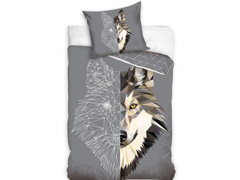 Animal Pictures Bettbezug, Wolf – Einzelbett – 140 x 200 cm – Baumwolle