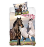 Animal Pictures Duvet cover, Horses - Single - 140 x 200 cm - Cotton