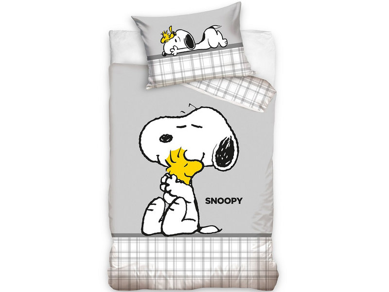 Snoopy Housse de couette BÉBÉ, Love - 100 x 135 cm - Coton