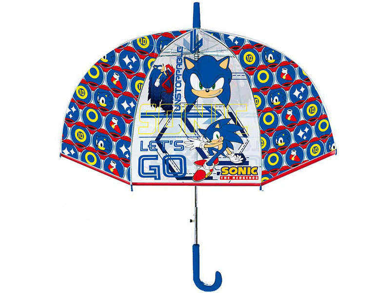 Sonic the Hedgehog Paraplu Let's Go - Ø 75 x 62 cm - Polyester