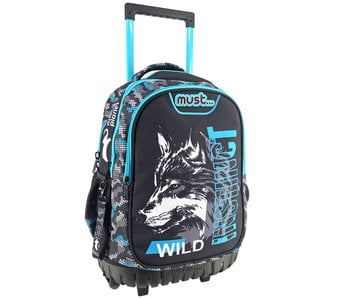 Animal Planet Rugzak Trolley Wolf - 44 x 34 cm - Polyester