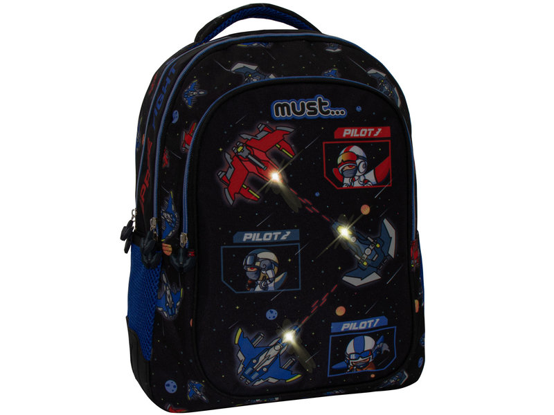 Must Sac à dos, Space LED - 43 x 33 x 18 cm - Polyester