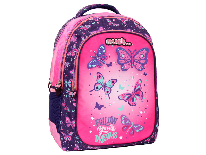 Must Rucksack, Schmetterling - 43 x 33 x 18 cm - Polyester