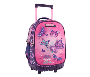 Must Rucksack Trolley Butterfly 44 x 34 cm Polyester