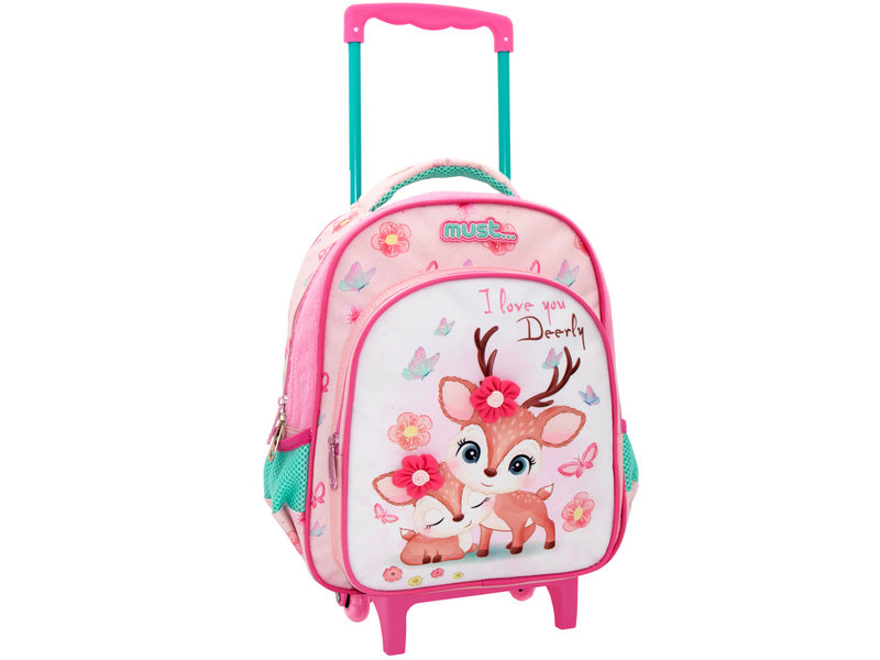 Must Trolley Backpack I Love you deerly - 31 x 27 x 10 cm - Polyester