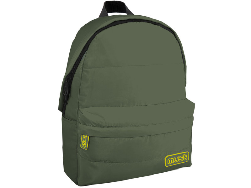 Must Must Backpack Puffy - 42 x 32 x 17 cm - Vert / Jaune