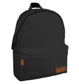 Must Must Rucksack PUFFY - 42 x 32 x 17 cm - Schwarz / Orange