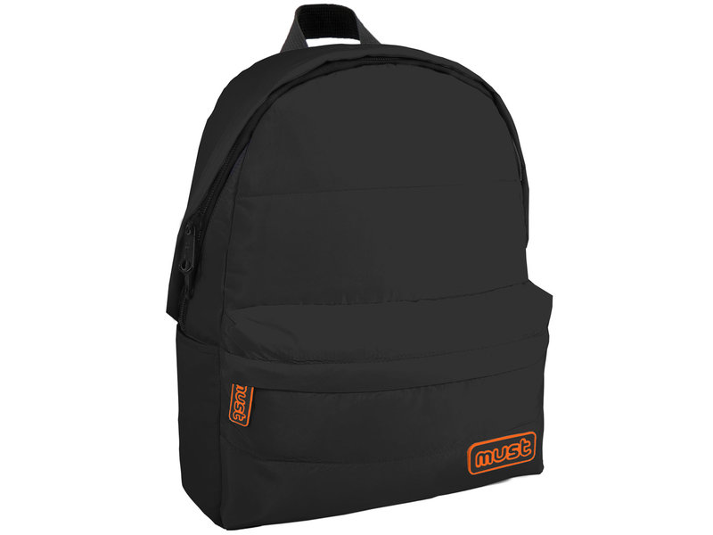 Must Must Backpack PUFFY - 42 x 32 x 17 cm - Black / Orange