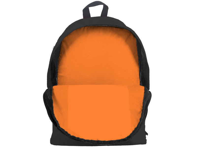 Must Must Rucksack PUFFY - 42 x 32 x 17 cm - Schwarz / Orange