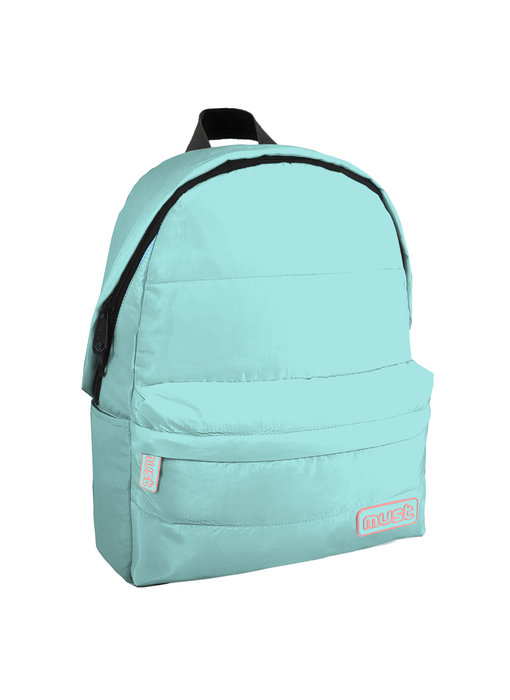 Must Rucksack Puffy 42 x 32 cm Türkis / Rosa