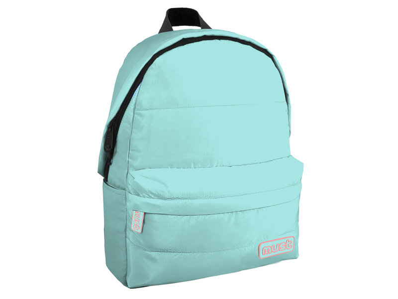 Must Rucksack, Puffy - 42 x 32 x 17 cm - Türkis/Rosa - Polyester