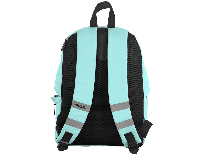 Must Backpack, Puffy - 42 x 32 x 17 cm - Turquoise / Pink - Polyester