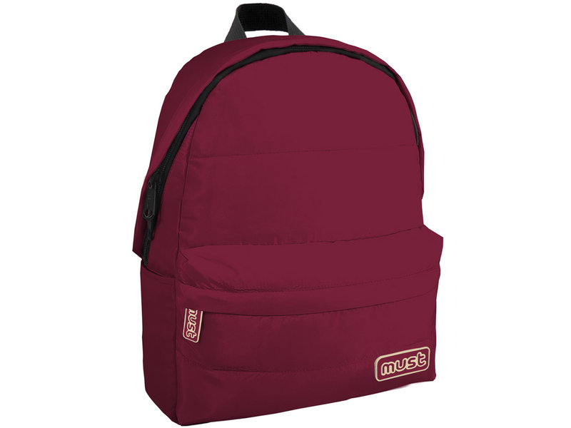 Must Must Rucksack PUFFY - 42 x 32 x 17 cm - Bordeaux / Creme