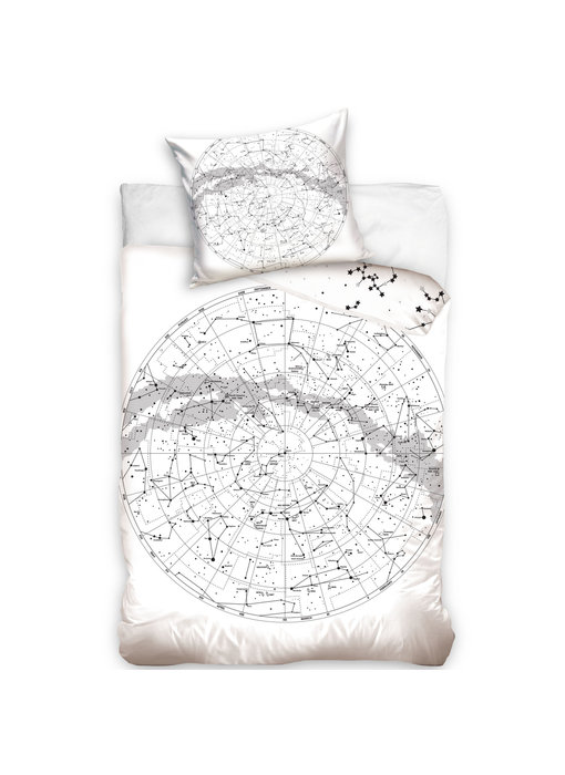 Dreame3 Bettbezug Globe - Single - 140 x 200 / 70 x 90 cm - Baumwolle