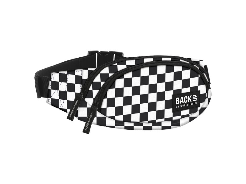 BackUP Waist bag, Black & White - 35 x 14 x 6 cm - Polyester