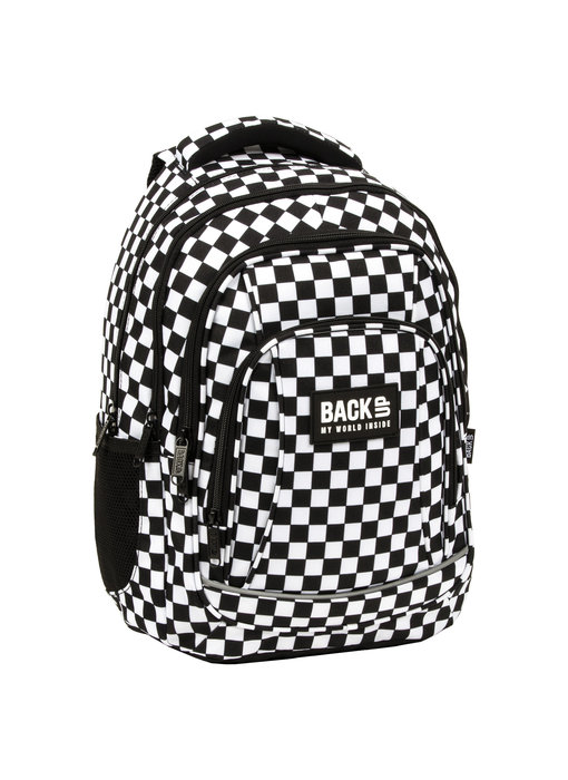 BackUP Rucksack Black & White 42 x 30 cm Polyester