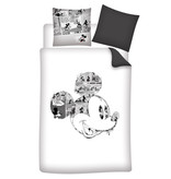 Disney Mickey Mouse Bettbezug, Cartoon – Einzelbett – 140 x 200 cm – Baumwolle