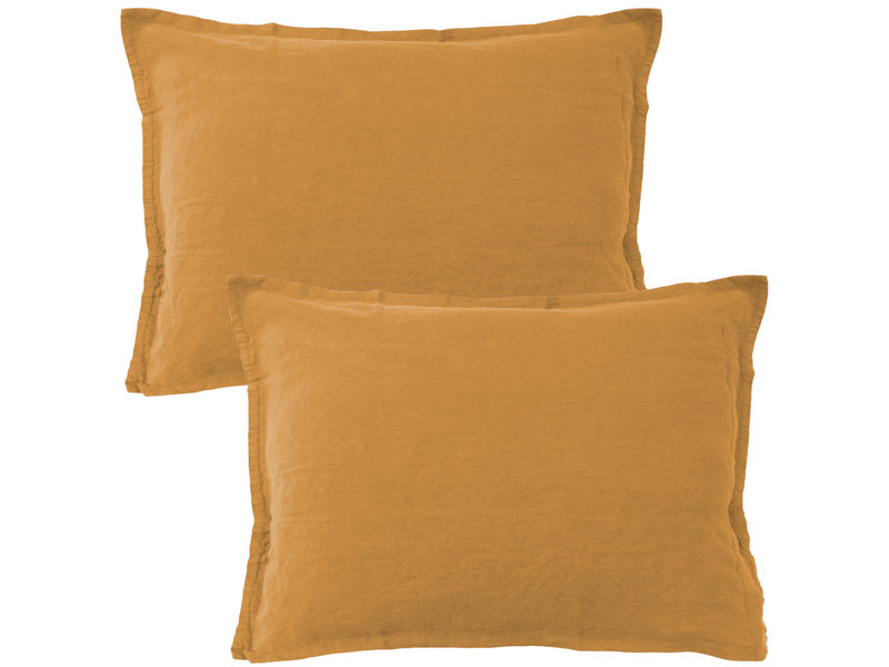 Matt & Rose Set Pillowcases Caramel - 50 x 70 cm - 100% Linen