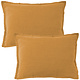 Parure Taies d'Oreiller Caramel 50 x 70 cm 100% Lin