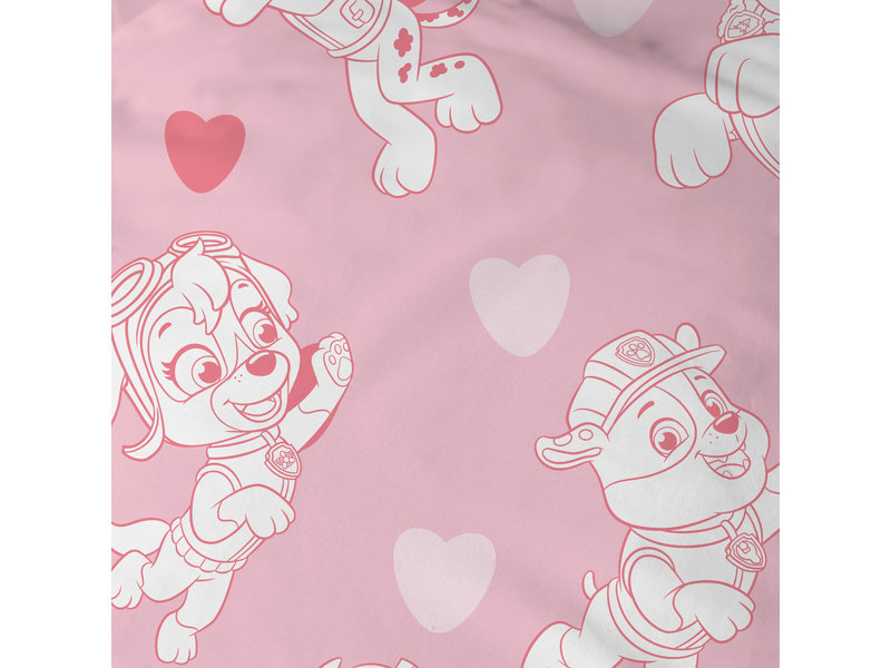 PAW Patrol Bettbezug Herz - Einzelbett - 140 x 200 cm - Baumwolle