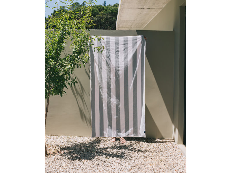 Torres Novas 1845 Textiel Serviette de plage Gibalta, Gris - 100 x 180 cm - 100% coton