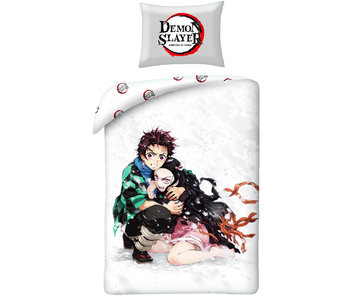 Demon Slayer Housse de couette Kamado - 140 x 200 + 65 x 65 cm - Coton