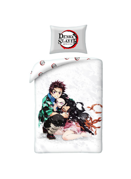 Demon Slayer Duvet cover Kamado - 140 x 200 + 65 x 65 cm - Cotton