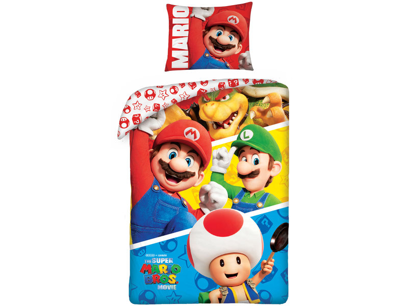 Super Mario Bettbezug Movie – Single – 140 x 200 cm – Baumwolle