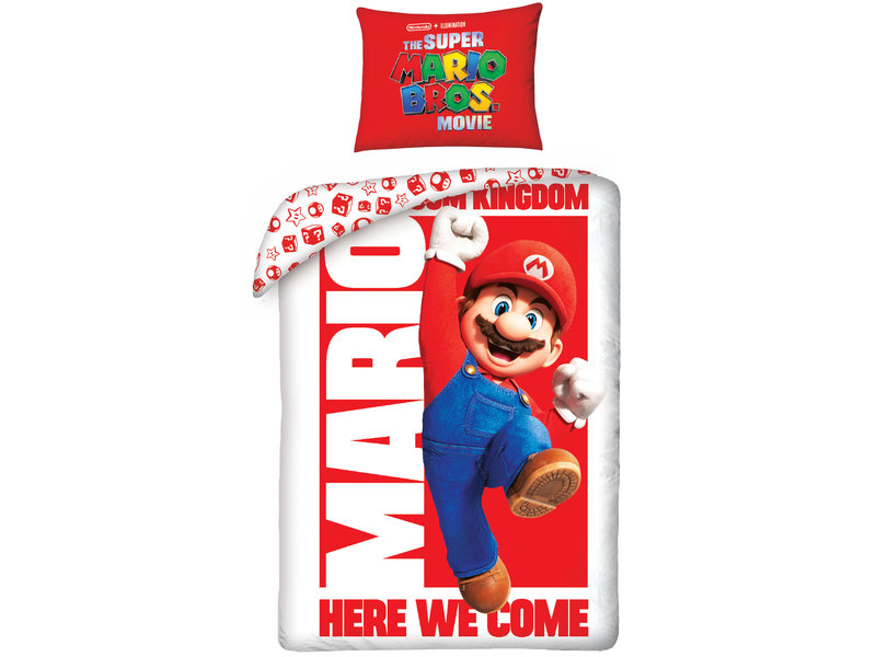 Super Mario Housse de couette Here we Come - Seul - 140 x 200 cm - Coton