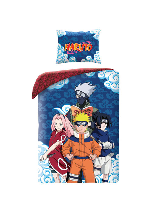 Naruto Duvet cover Sasuke Sakura Kakashi - 140 x 200 + 65 x 65 cm - Cotton