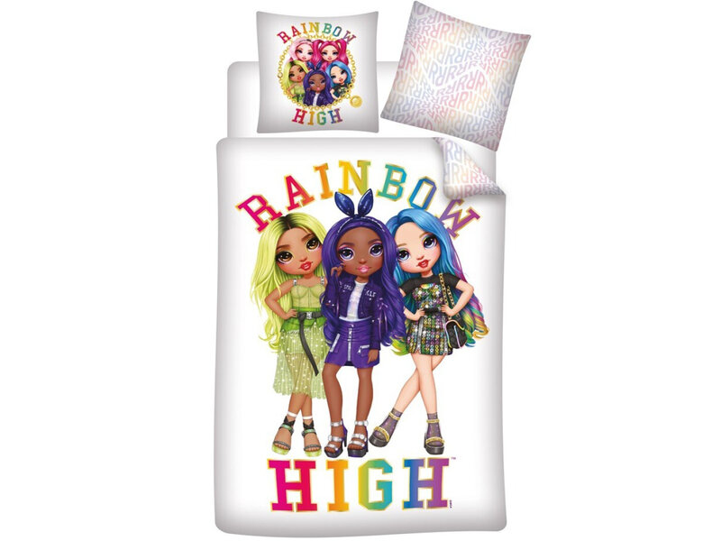 Rainbow High Bettbezug, Pose – Einzelbett – 140 x 200 + 63 x 63 cm – Polyester