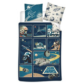 Star Wars Dekbedovertrek, Cartoon Frames - Eenpersoons - 140 x 200 + 65 x 65 cm - Katoen