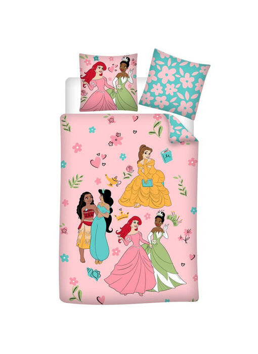 Disney Princess Bettbezug Princess Party 140 x 200 + 65 x 65 cm Baumwolle