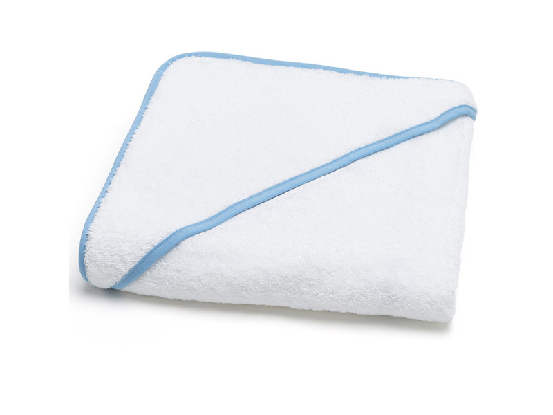 Torres Novas 1845 Poncho / Cape de Bain Mira, Bleu Clair - 90 x 90 cm - Coton