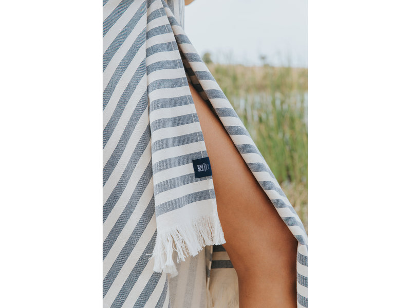 Torres Novas 1845 Beach towel Barra, Blue - 100 x 180 cm - 100% Cotton