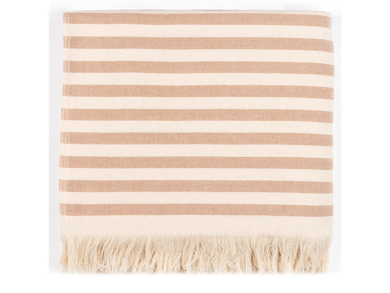 Torres Novas 1845 Beach towel Barra, Beige - 100 x 180 cm - 100% Cotton