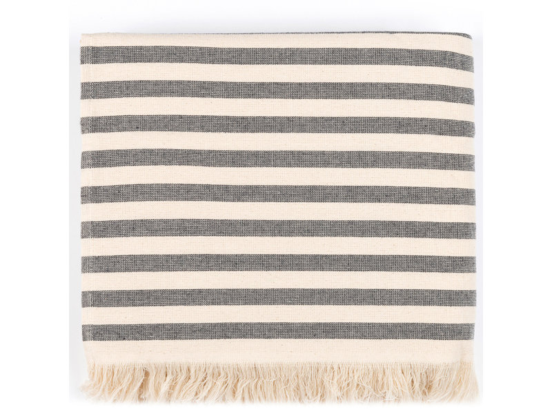 Torres Novas 1845 Textiel Beach towel Barra, Black - 100 x 180 cm - 100% Cotton