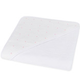 Torres Novas 1845 Textiel Poncho / Bath cape, Mira Pink dotted - 90 x 90 cm - Cotton, hand embroidered