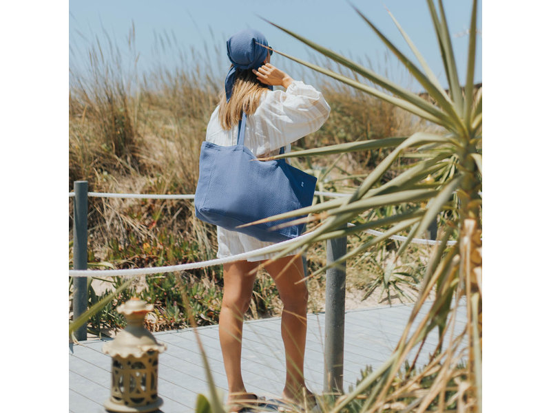 Torres Novas 1845 Textiel Sac de plage Santa Maria, Bleu - 41 x 29 x 14 cm - Coton