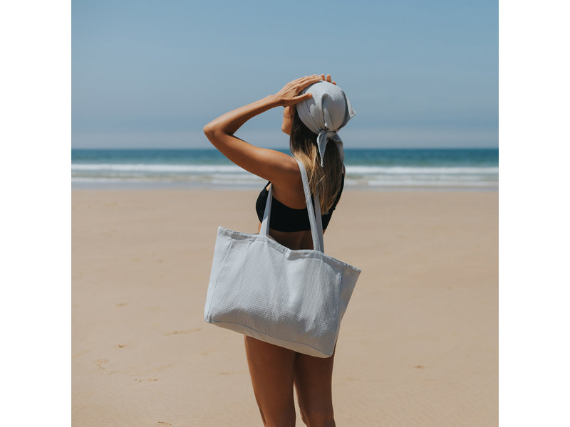 Torres Novas 1845 Beach bag Santa Maria, Gray - 41 x 29 x 14 cm - Cotton