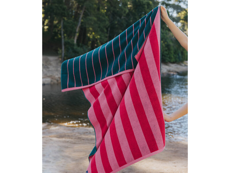 Torres Novas 1845 Beach towel Pena, Pink - 100 x 180 cm - 100% Cotton