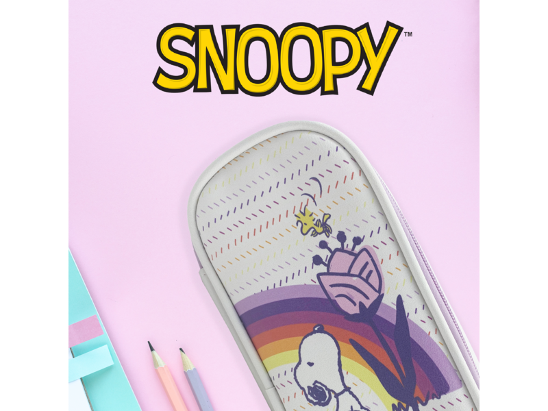 Snoopy Pencil case Rainbow - 23 x 10 x 5 cm - Polyester