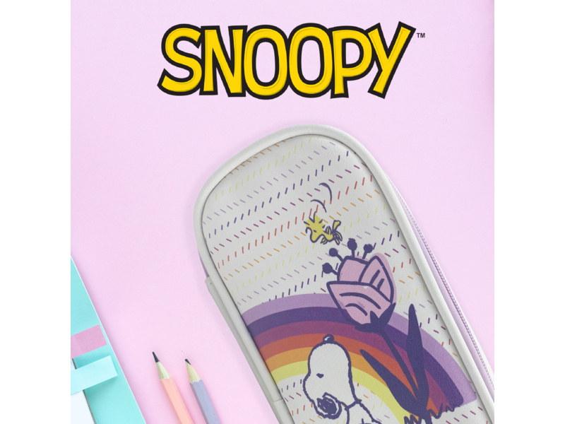 Snoopy Trousse arc-en-ciel - 23 x 10 x 5 cm - Polyester