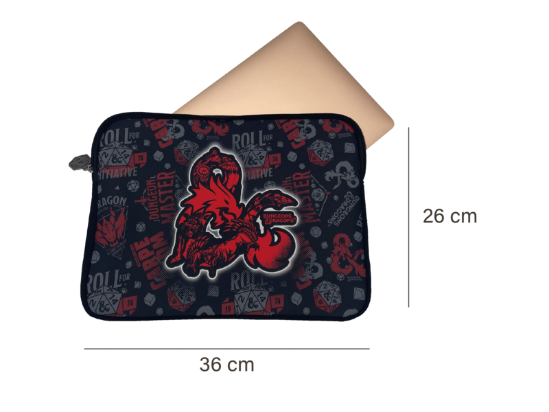 Dungeons & Dragons Housse pour ordinateur portable 14", Monstres - 36 x 26 x 2 cm - Polyester