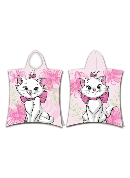 Disney Marie Cat Poncho / Badcape Flower 50 x 115 Katoen