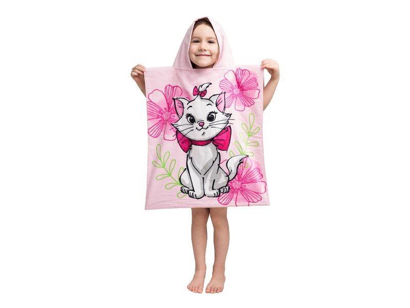 Disney Marie Cat Poncho / Bathcape Flower - 50 x 115 cm - Cotton