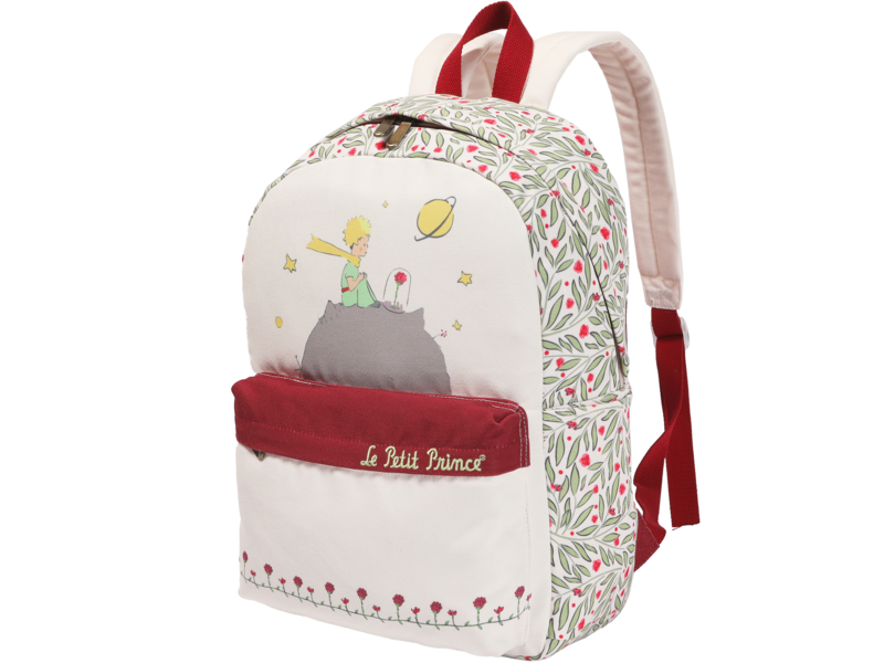 De Kleine Prins Backpack, Rose - 40 x 29 x 11 cm - Cotton / Polyester